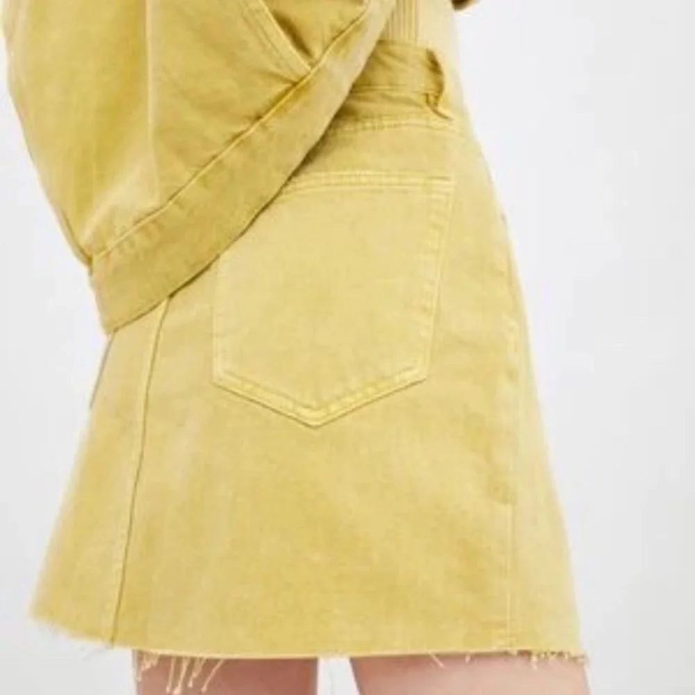 Zara Yellow/Mustard Jeans Skirt Size S
